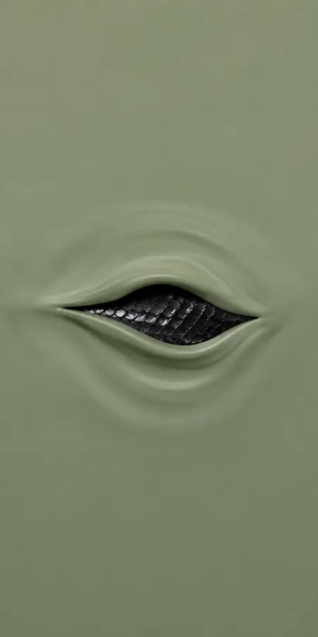 Serpent Eye Peeking Olive Green Surface — iphone wallpapers phone wallpaper