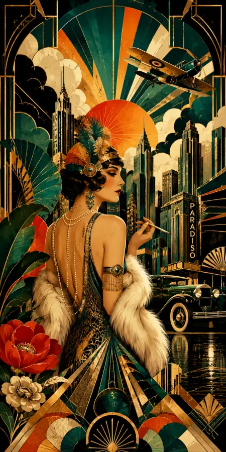 “She carried the elegance of a golden era and the confidence of a city that never sleeps. ✨🥂” 4K wallpaper for desktop and mobile - Pixbee