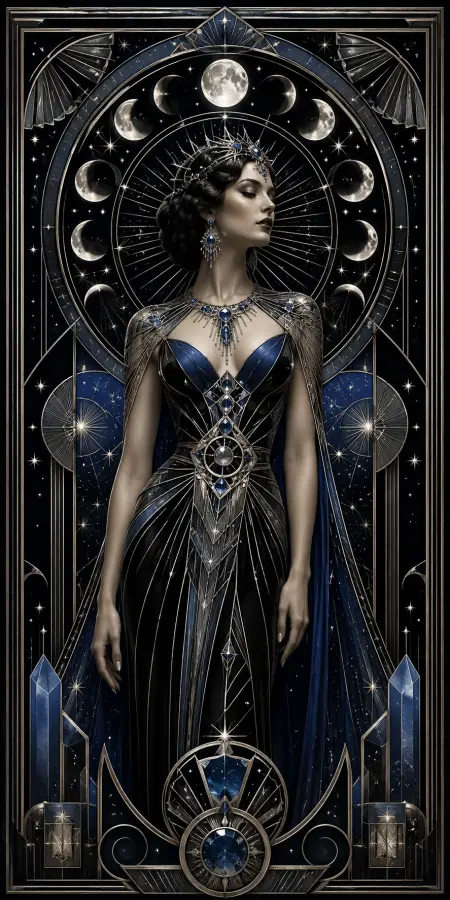 “She wore the night sky like a crown.” 4K wallpaper for desktop and mobile - Pixbee