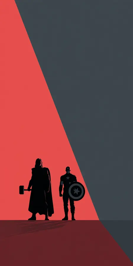 Shield and Thunder United - Thor - Captain America 4K wallpaper for desktop and mobile - Pixbee