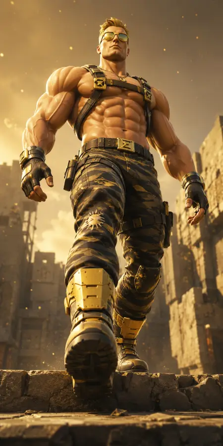 Shirtless Jonesy In Camouflage Pants Walking 4K wallpaper for desktop and mobile - Pixbee