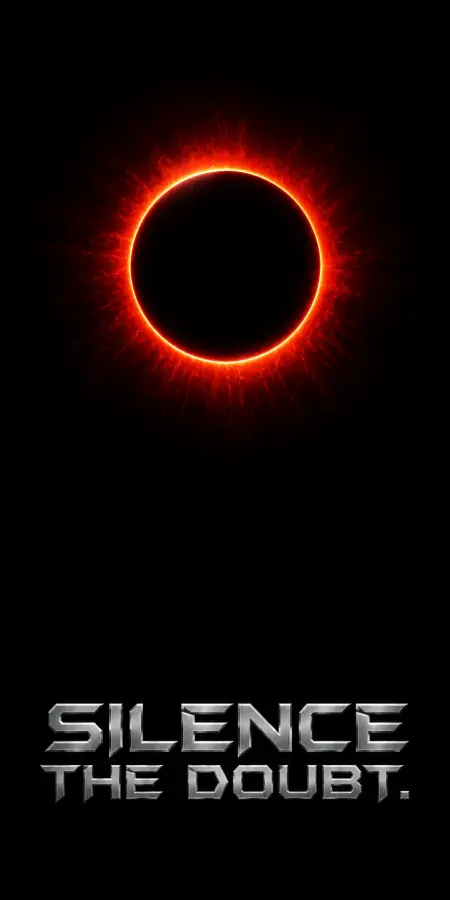 Silence The Doubt Solar Eclipse Quote 4K wallpaper for desktop and mobile - Pixbee
