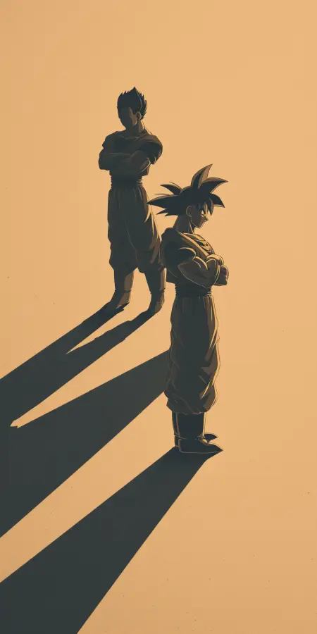 Silent Rivals Under One Sun - Goku - Vegeta 4K wallpaper for desktop and mobile - Pixbee