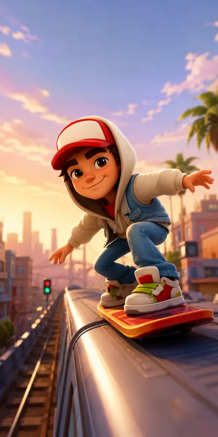 Skater Boy Riding Board On Moving Train 4K wallpaper for desktop and mobile - Pixbee