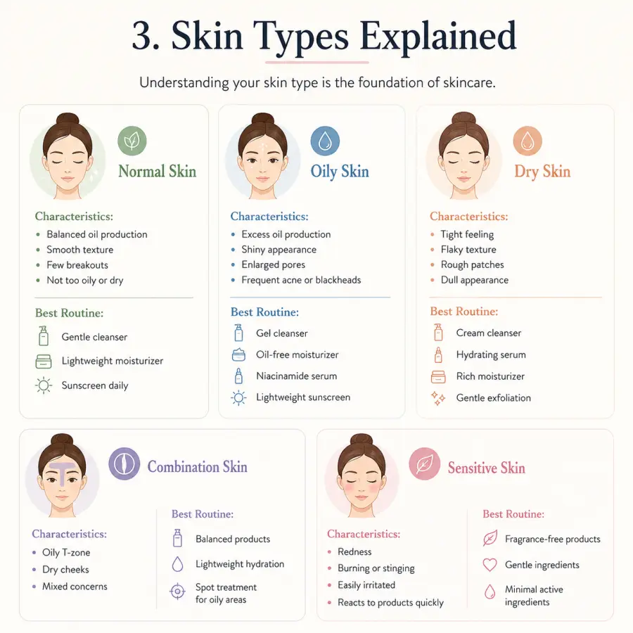 Skin Types Explained: Understanding Different Skin Types & Their Best Skincare Routines 4K wallpaper for desktop and mobile - Pixbee
