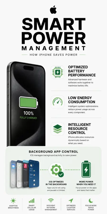Smart Power Management: How iPhone Optimizes Battery & Energy Efficiency 4K wallpaper for desktop and mobile - Pixbee