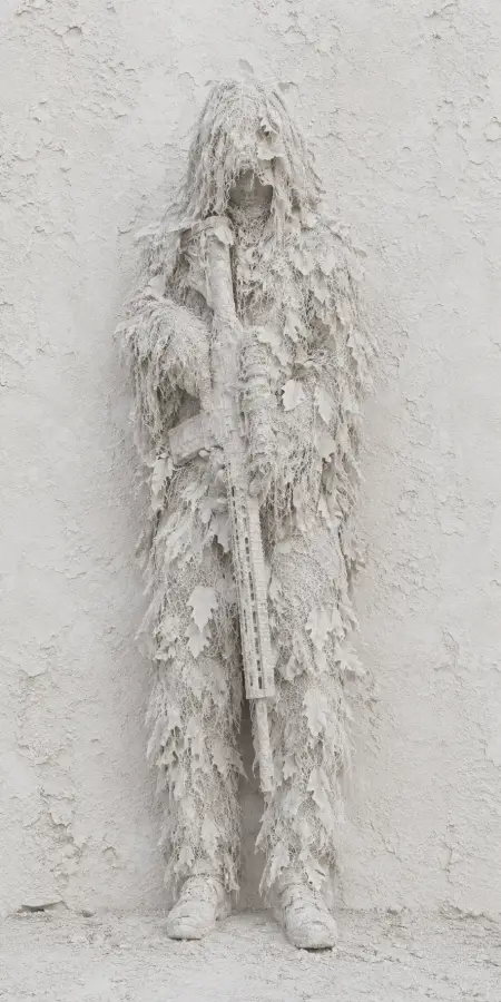 Sniper In White Ghillie Suit Wall — ue5 phone wallpaper