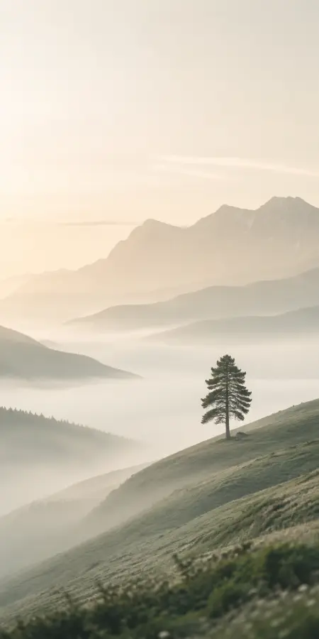 Solitude Above The Mist 4K wallpaper for desktop and mobile - Pixbee