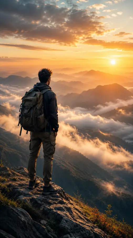 “Some journeys don’t need company — just courage and a sunrise.” 4K wallpaper for desktop and mobile - Pixbee