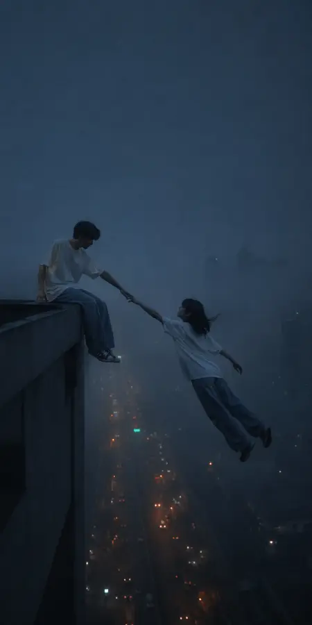 “Some people don’t save you from falling… they make falling feel safe. 🤍” 4K wallpaper for desktop and mobile - Pixbee