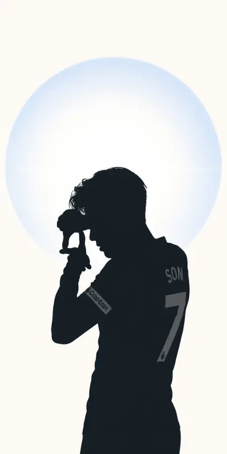Son Heung Min Camera Gesture Silhouette Poster — football phone wallpaper