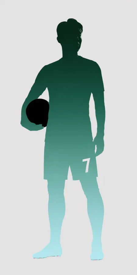 Son Heung Min Minimalist Gradient Silhouette Poster — football phone wallpaper