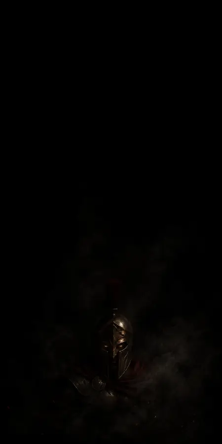Spartan Helmet Emerging From Dark Smoke — iphone wallpapers phone wallpaper