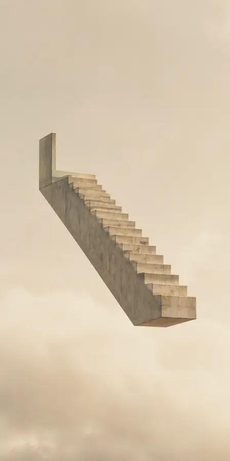 “Stairway to Nowhere, Built for Dreamers.” 4K wallpaper for desktop and mobile - Pixbee