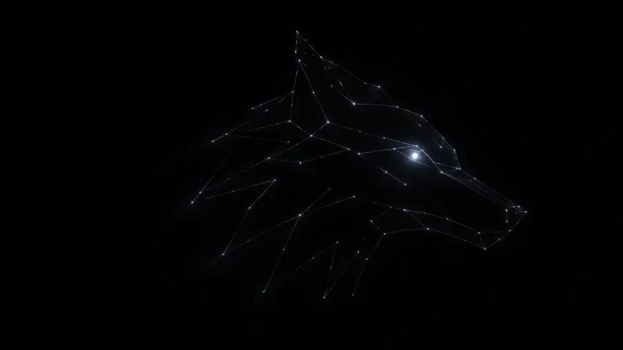 Star Constellation Schematic of Roaring Wolf Profile 4K wallpaper for desktop and mobile - Pixbee