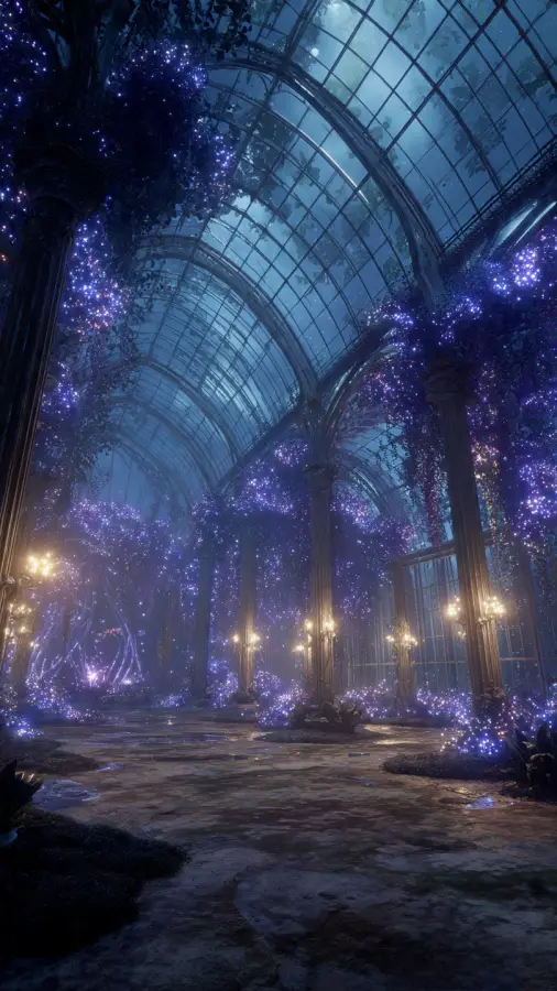 Starlight Garden In Glass 4K wallpaper for desktop and mobile - Pixbee