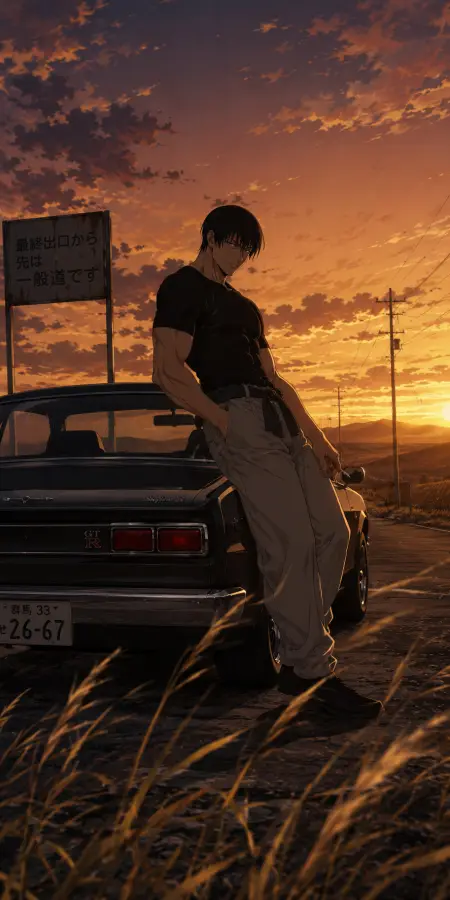 “Sunset roads, silent hearts, untold wars. 🌅🖤” 4K wallpaper for desktop and mobile - Pixbee