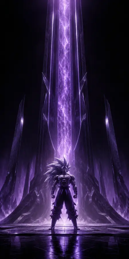Super Saiyan 3 Goku Purple Lightning 4K wallpaper for desktop and mobile - Pixbee