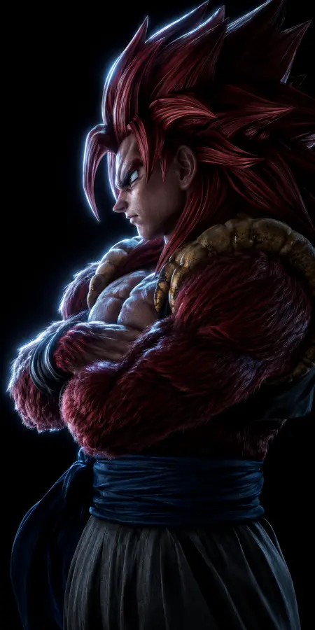 Super Saiyan 4 Gogeta Side Profile 4K wallpaper for desktop and mobile - Pixbee