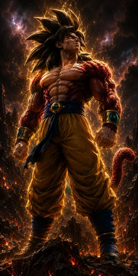 Super Saiyan 4 Goku Standing Proud 4K wallpaper for desktop and mobile - Pixbee