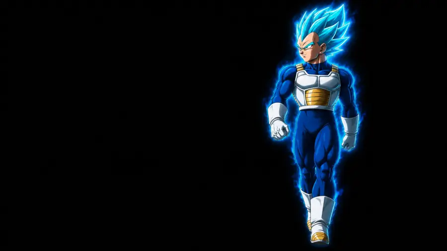 Super Saiyan Blue Evolved Vegeta Walking 4K wallpaper for desktop and mobile - Pixbee