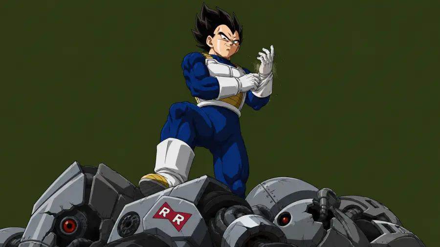 Super Saiyan Blue Vegeta Glitch Effect 4K wallpaper for desktop and mobile - Pixbee
