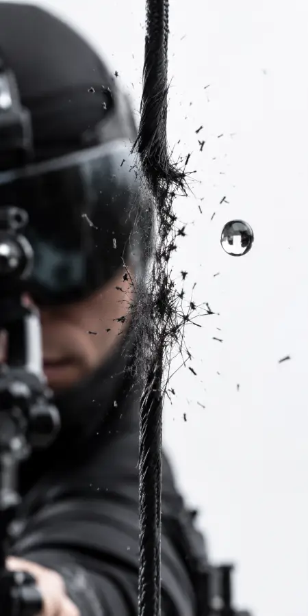 Tactical Agent Severing Rope With Snipe — ue5 phone wallpaper