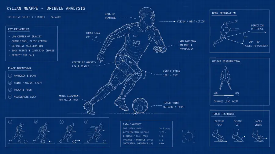 Tactical Blueprint Diagram of Soccer Dribble 4K wallpaper for desktop and mobile - Pixbee