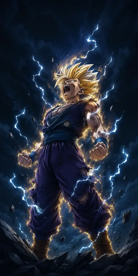 Teen Gohan SSJ2: “The moment fear turned into fury.” 4K wallpaper for desktop and mobile - Pixbee