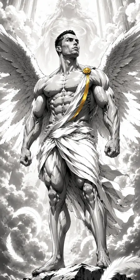 The Celestial Guardian - Cristiano ronaldo 4K wallpaper for desktop and mobile - Pixbee