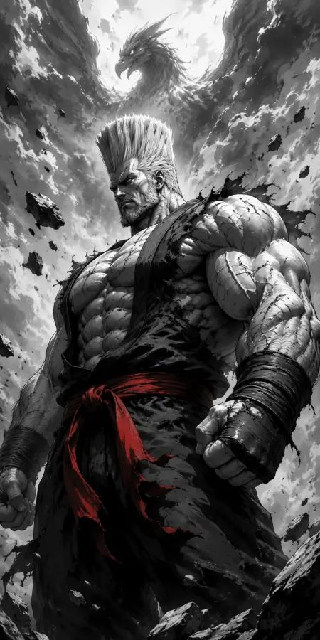 The Crimson Warlord - Tekken - Paul pheonix 4K wallpaper for desktop and mobile - Pixbee