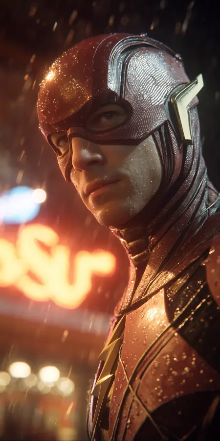 The Flash Rain Night Cinematic 4K Ultra HD Superhero Wallpaper 4K wallpaper for desktop and mobile - Pixbee
