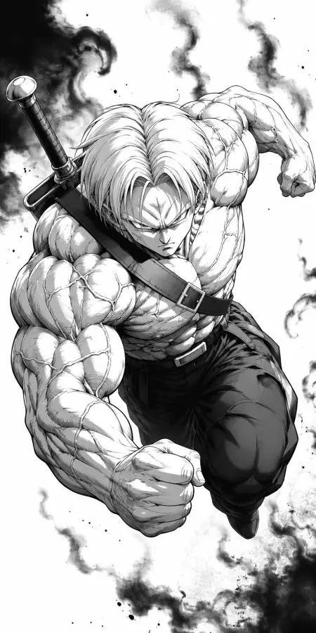 "The Future Warrior's Final Charge." - Trunks 4K wallpaper for desktop and mobile - Pixbee