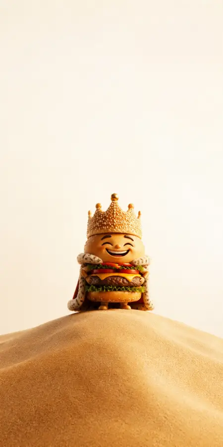 "The King of Comfort Food." 🍔👑✨ 4K wallpaper for desktop and mobile - Pixbee