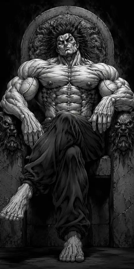 Throne Of The Unbreakable Titan - Yujiro hanma 4K wallpaper for desktop and mobile - Pixbee