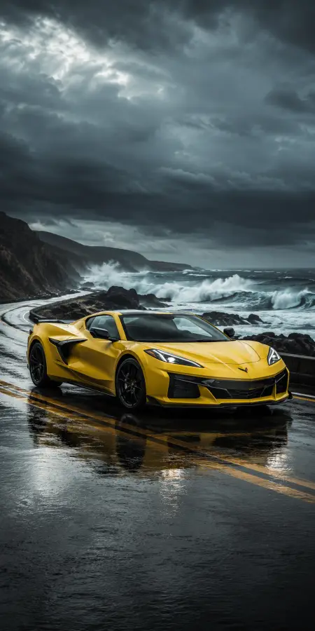 “Thunder in the sky, lightning on the road. ⚡🌊” 4K wallpaper for desktop and mobile - Pixbee