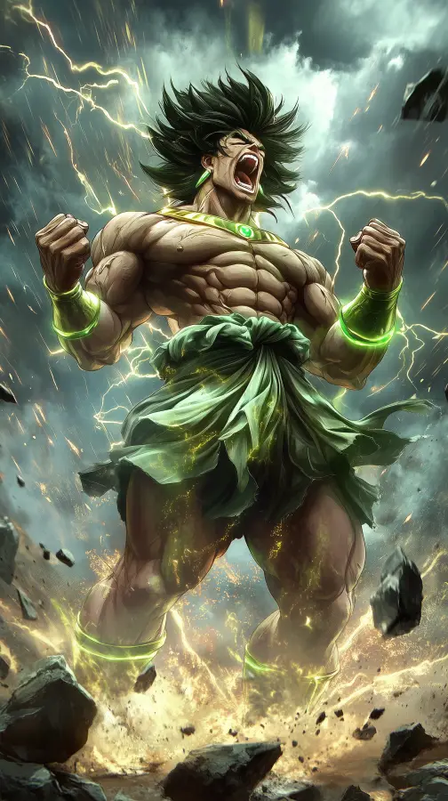 Thunder Rage Berserker - Broly - Dragon ball 4K wallpaper for desktop and mobile - Pixbee
