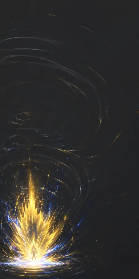 Tiny Goku Standing Inside Massive Golden Spiral Vortex 4K wallpaper for desktop and mobile - Pixbee