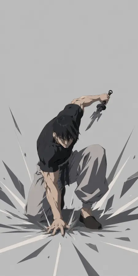 Toji Fushiguro Cursed Tool Dagger Ground Slam 4K wallpaper for desktop and mobile - Pixbee