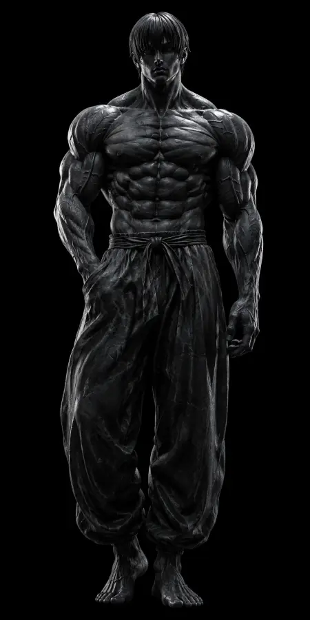 Toji Fushiguro Full Body Dark Statue — ue5 phone wallpaper