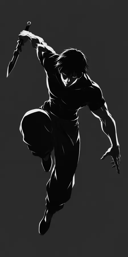 Toji Fushiguro High Dynamic Air Dagger Strike 4K wallpaper for desktop and mobile - Pixbee