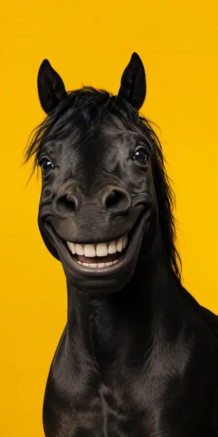 Too Happy To Be Normal 🐴😆 4K wallpaper for desktop and mobile - Pixbee