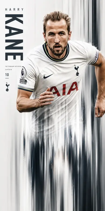 Tottenham Captain Harry Kane Motion Blur Graphic 4K wallpaper for desktop and mobile - Pixbee