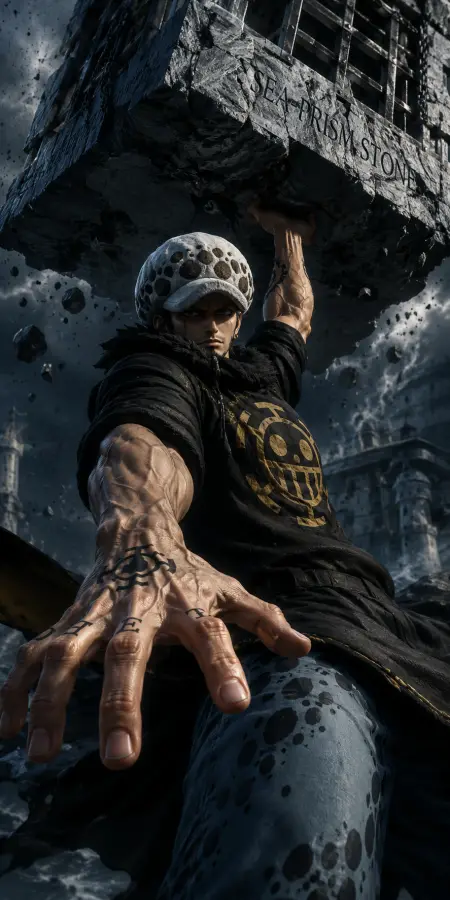 Trafalgar Law Room Ability Lifting Sea-Prism Stone Fortress 4K wallpaper for desktop and mobile - Pixbee