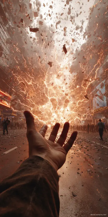 Unleashed City Explosion Chaos 4K wallpaper for desktop and mobile - Pixbee