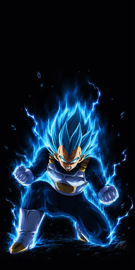 Vegeta Blue — Pride, Power & Destruction 4K wallpaper for desktop and mobile - Pixbee