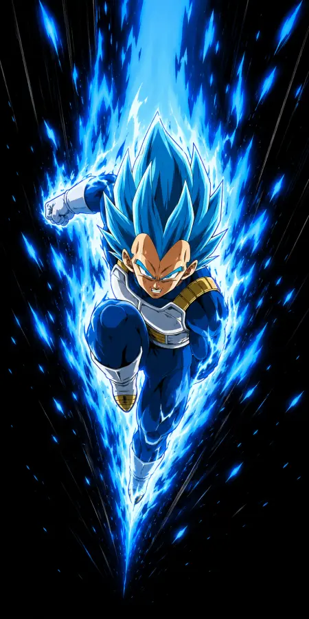 Vegeta Blue Rage Unleashed Power 4K wallpaper for desktop and mobile - Pixbee