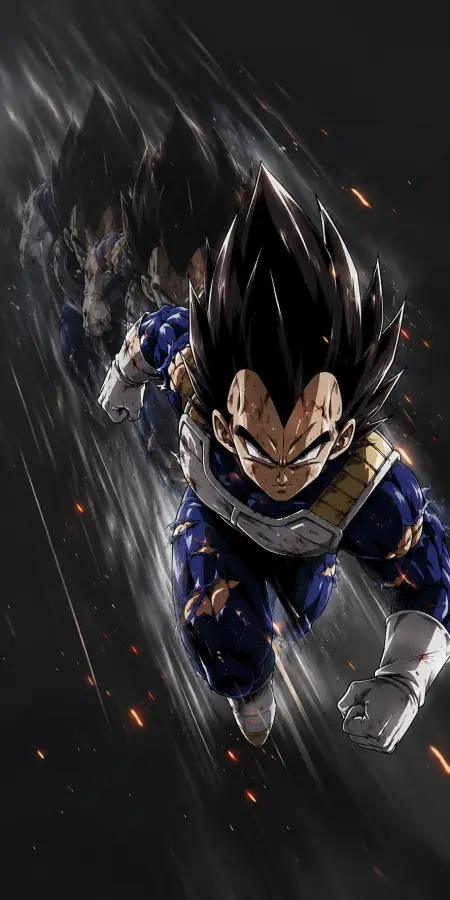 Vegeta — Saiyan Resolve: Battle-Worn Charge 🔥⚔️ 4K wallpaper for desktop and mobile - Pixbee