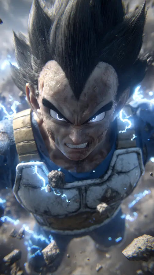 Vegeta — The Prideful Prince of Saiyan Fury 4K wallpaper for desktop and mobile - Pixbee