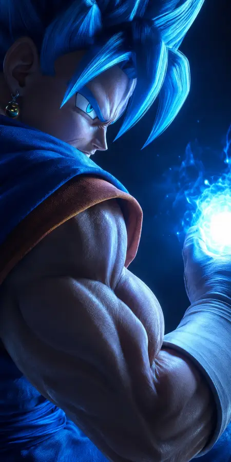 Vegito Blue Preparing Powerful Ki Blast 4K wallpaper for desktop and mobile - Pixbee